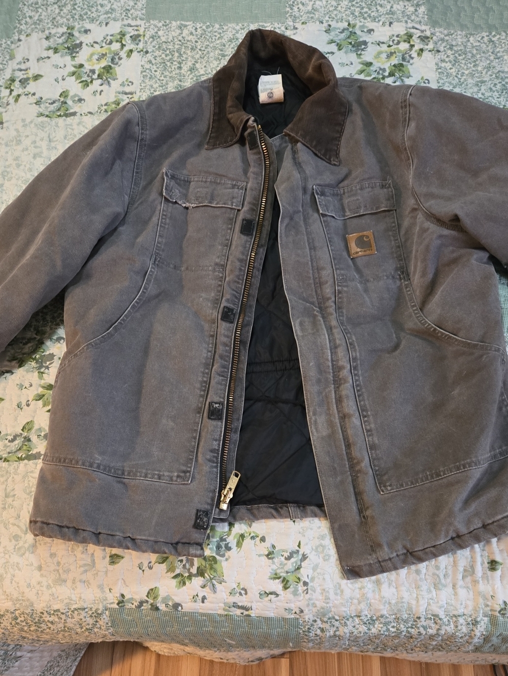 2000 Carhartt Artic Jacket C26 Cement Gray Large Regular Union Made USA